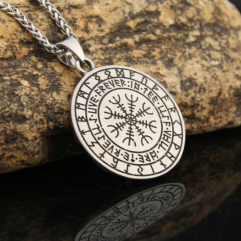 Vintage Viking Stainless Steel Men's Pendant Necklace