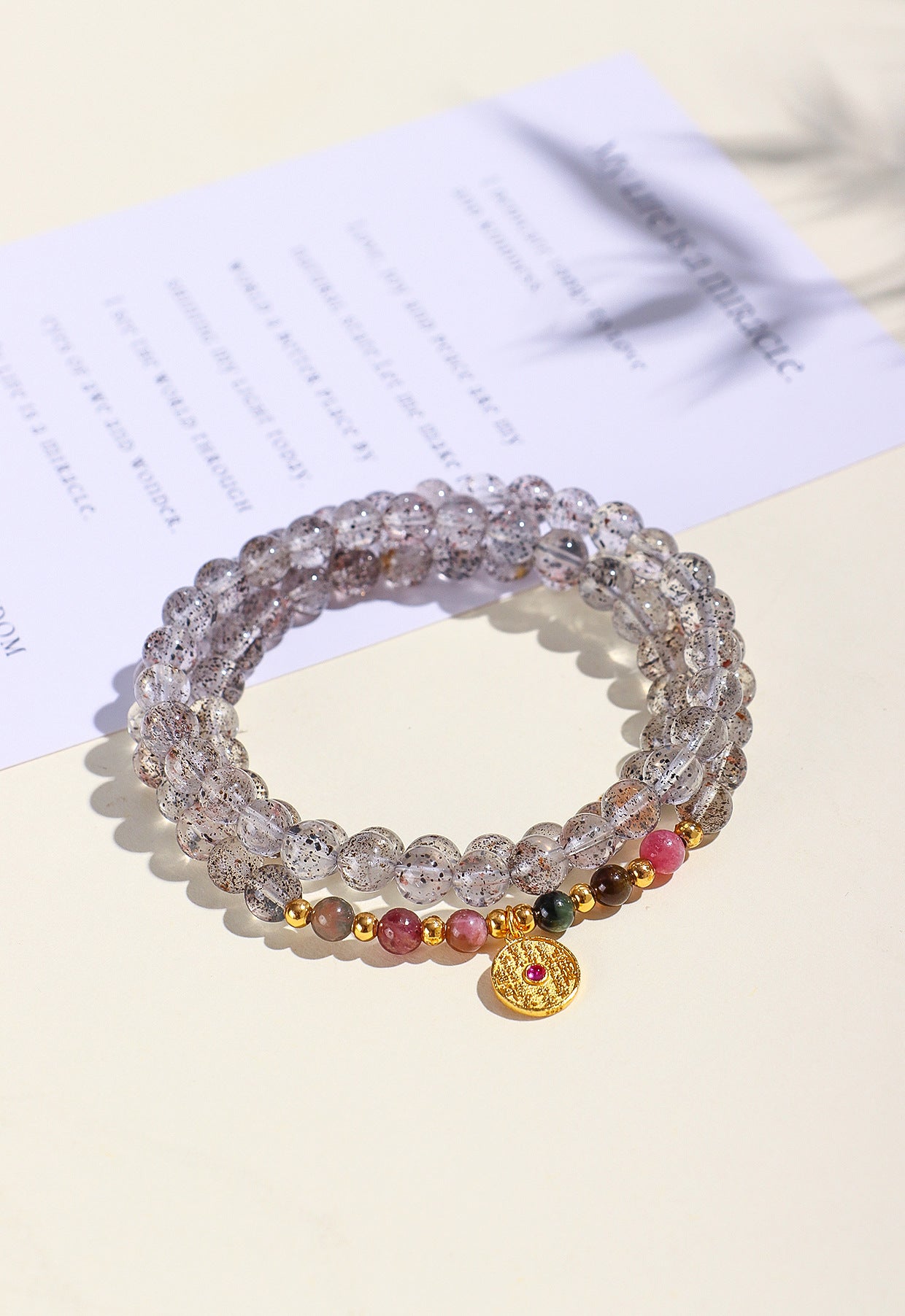 Planderful Fortune's Favor Bracelet – Stylish Black Strawberry Crystal Design