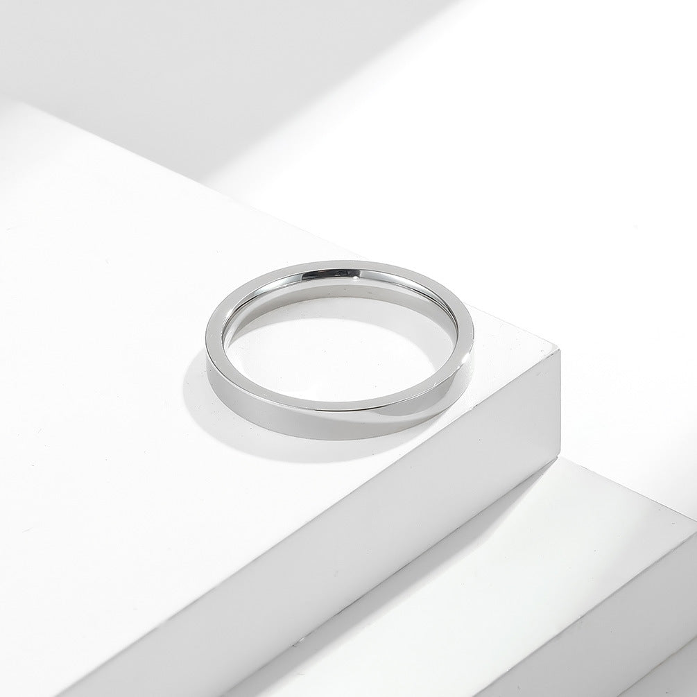 Simple 3MM Stainless Steel Stackable Ring for All