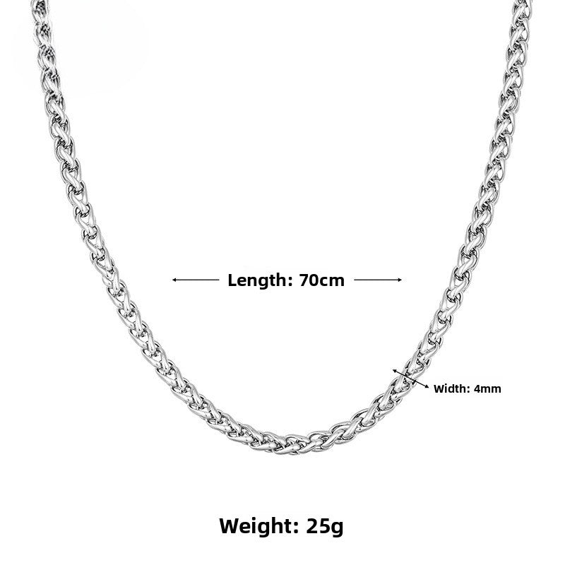 Customizable Stainless Steel Men's Pendant Necklace