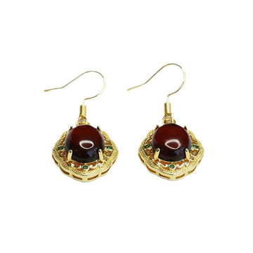 Amber Blood Earrings Retro Earrings, Natural Amber Blood Earrings Earrings Pendant Baltic Ear Hook Women