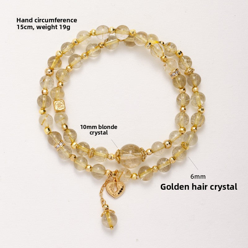 Citrine Crystal Heart Bracelet