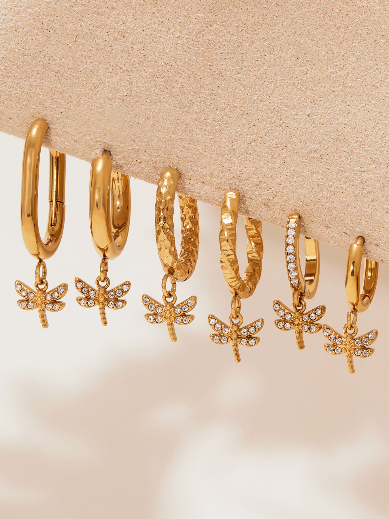 Planderful Zircon Dragonfly Earrings For Daily Wear Chic