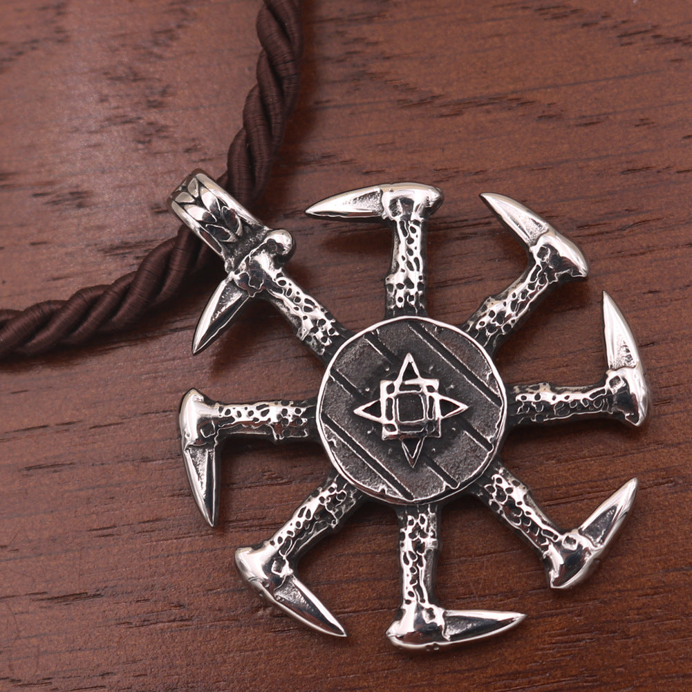 Viking Odin Axe Titanium Steel Necklace - Norse Legacy Collection