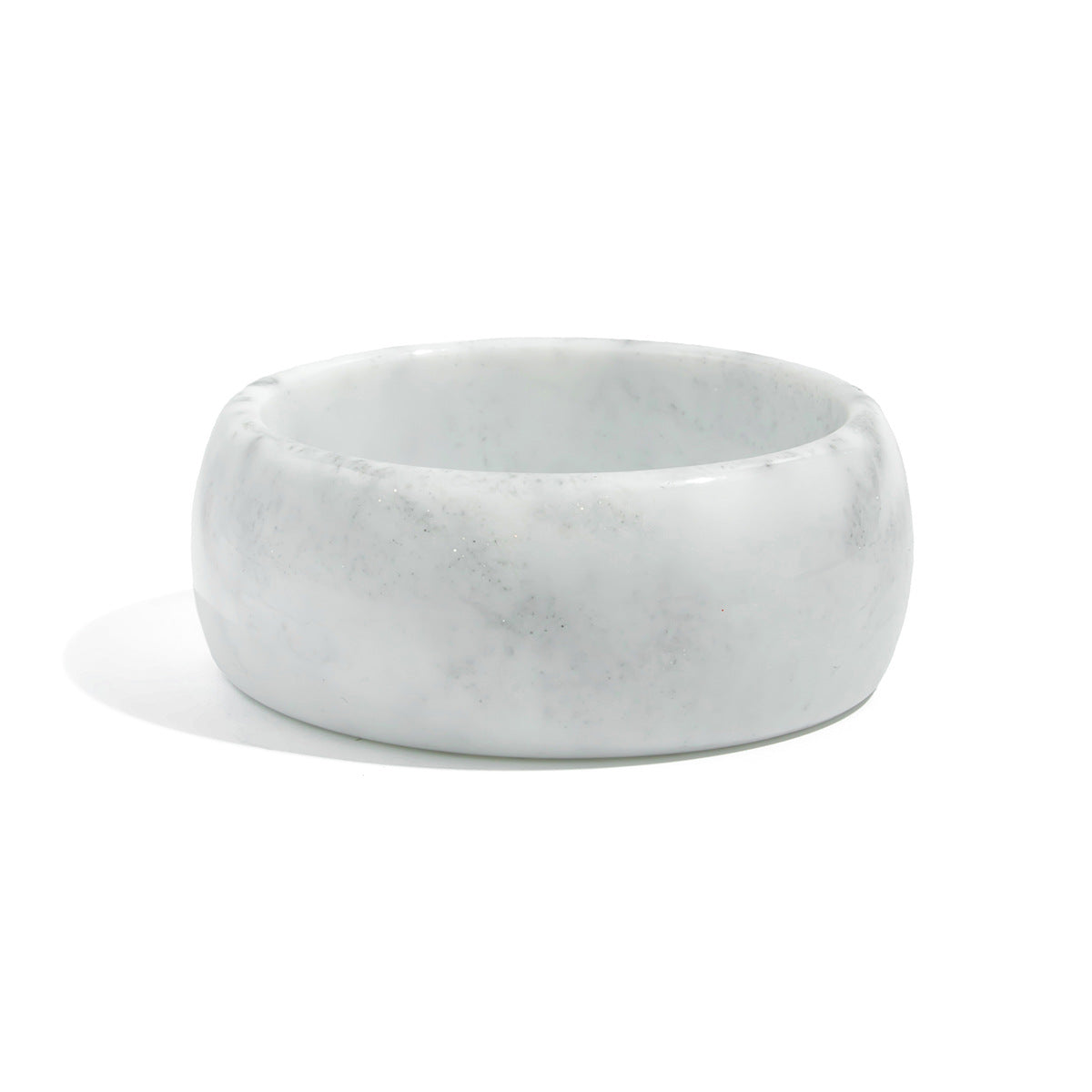 Planderful Vienna Verve Translucent Acrylic Wide Bracelet For Women With Irregular Round Statement Design