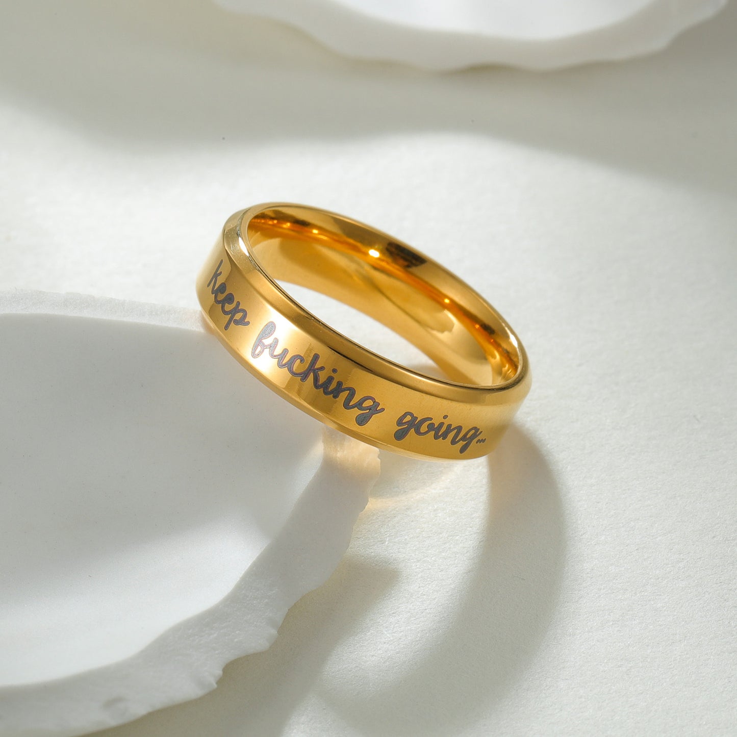 Planderful Titanium Steel Ring Unisex Everyday Genie Durable Smooth Fashion Band For Men Women