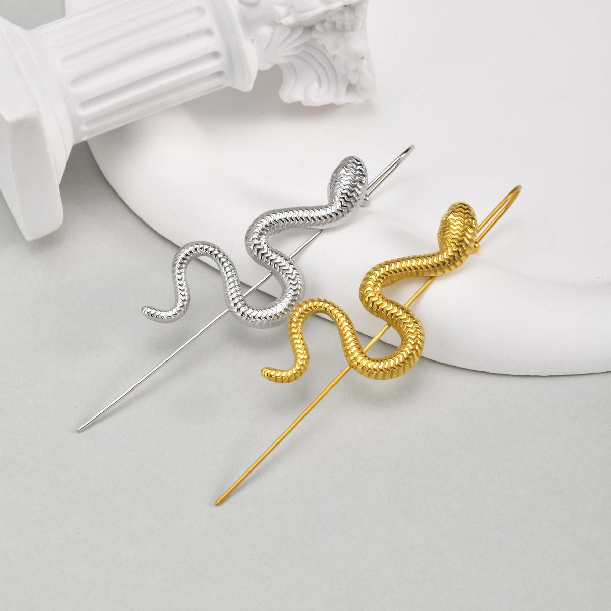 Stainless Steel Snake Earrings