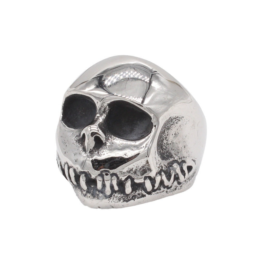 Planderful Everyday Genie Retro Skull Men's Titanium Steel Ring – Personalized European and American Style