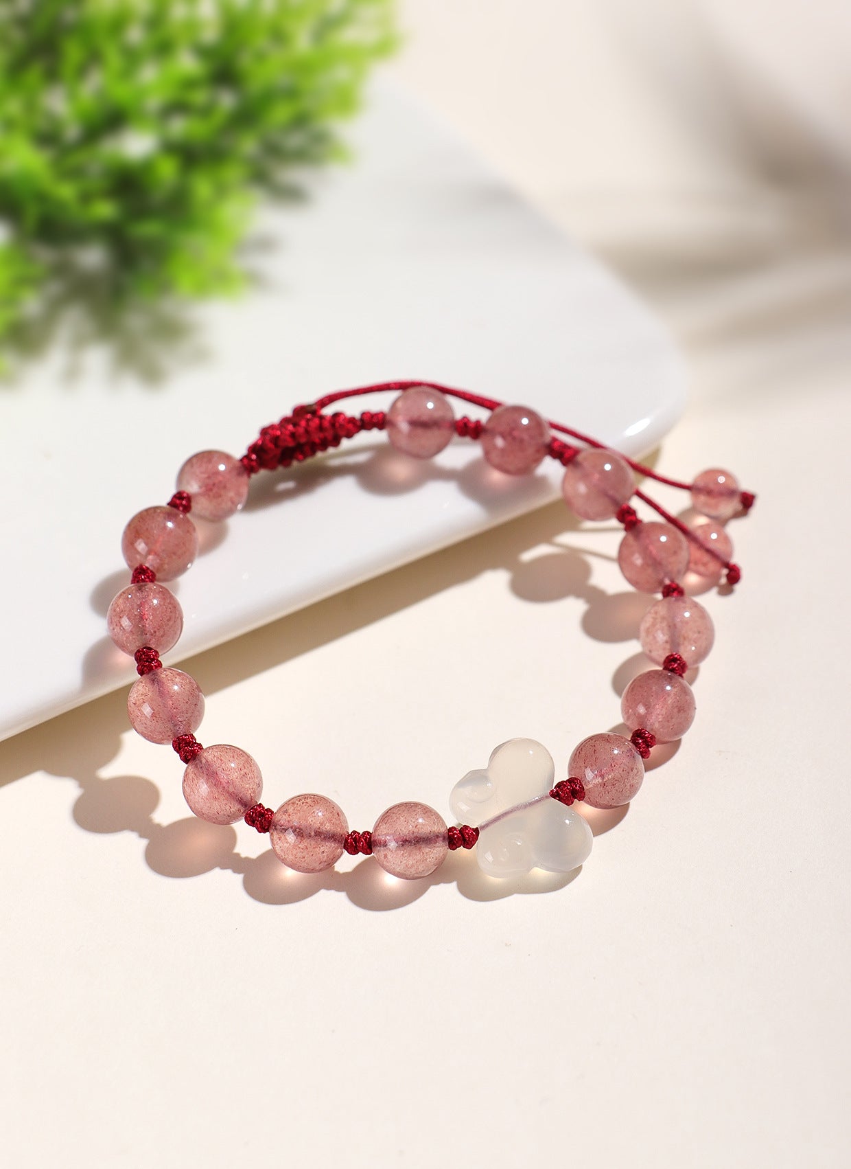 Planderful Fortune's Favor Bracelet – Handwoven Crystal Butterfly Design