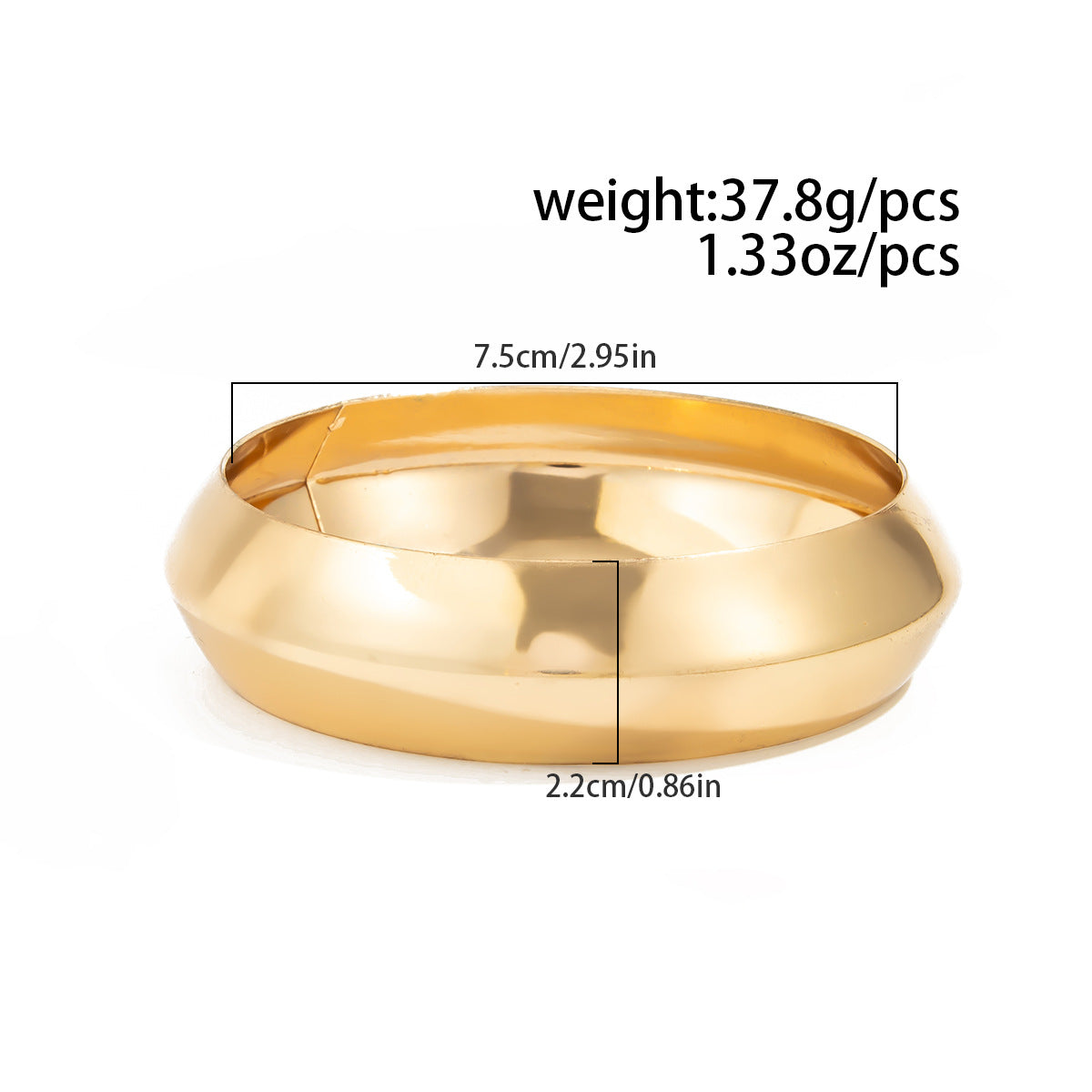 Planderful Personalized Arm Bracelet Curved Smooth Metal Design For Women Elegant Statement Jewelry Vienna Verve