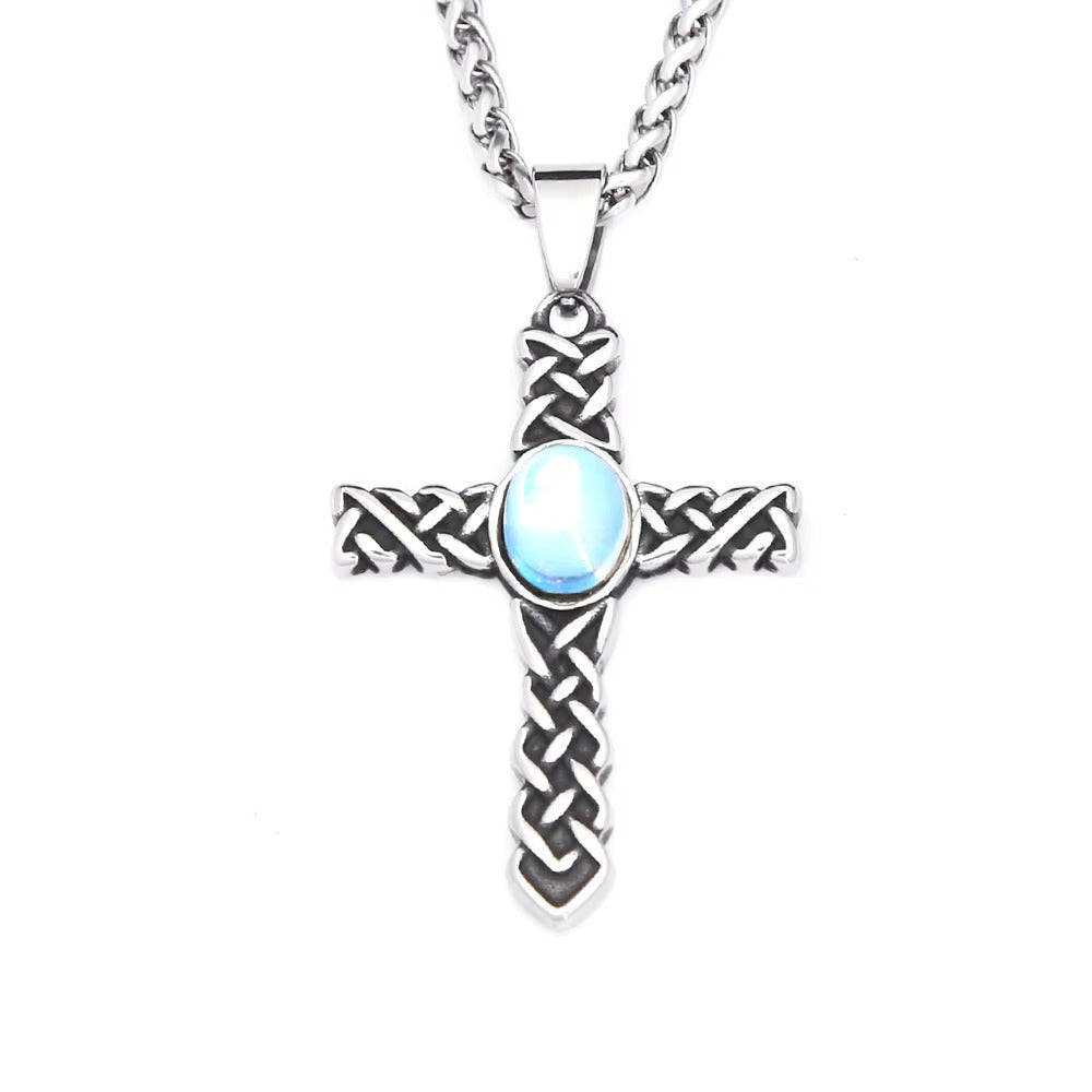 Cross Viking Stainless Steel Men's Pendant Necklace