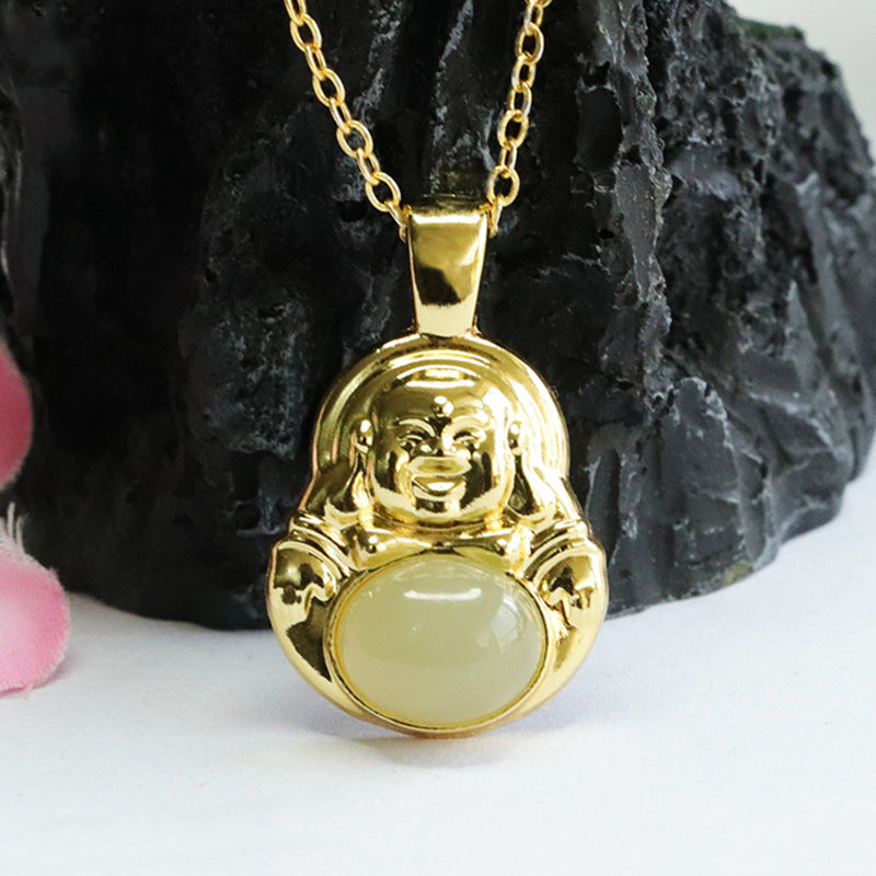 Buddha Pendant Crafted from Genuine Hetian Jade