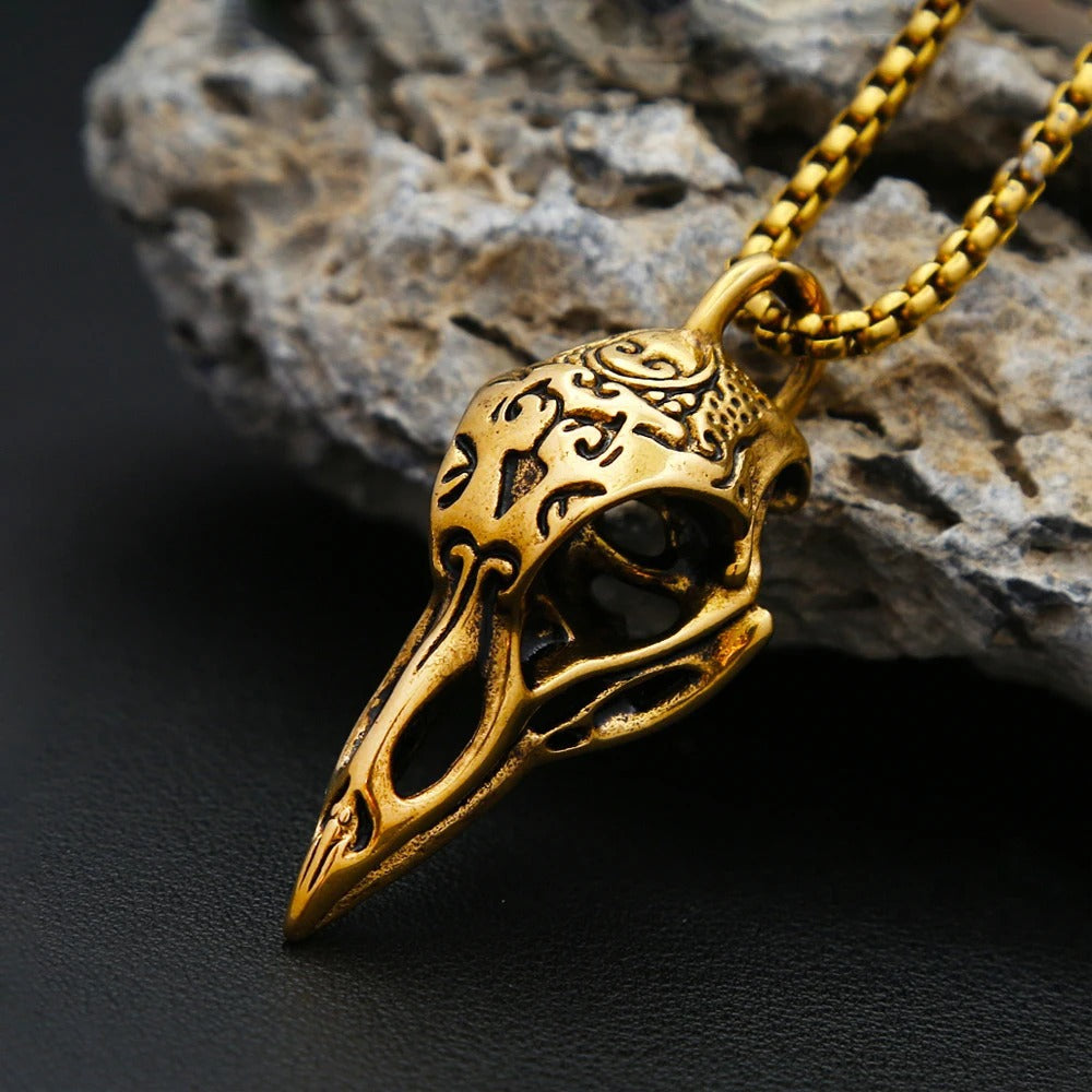Punk Skull Viking Stainless Steel Pendant Necklace