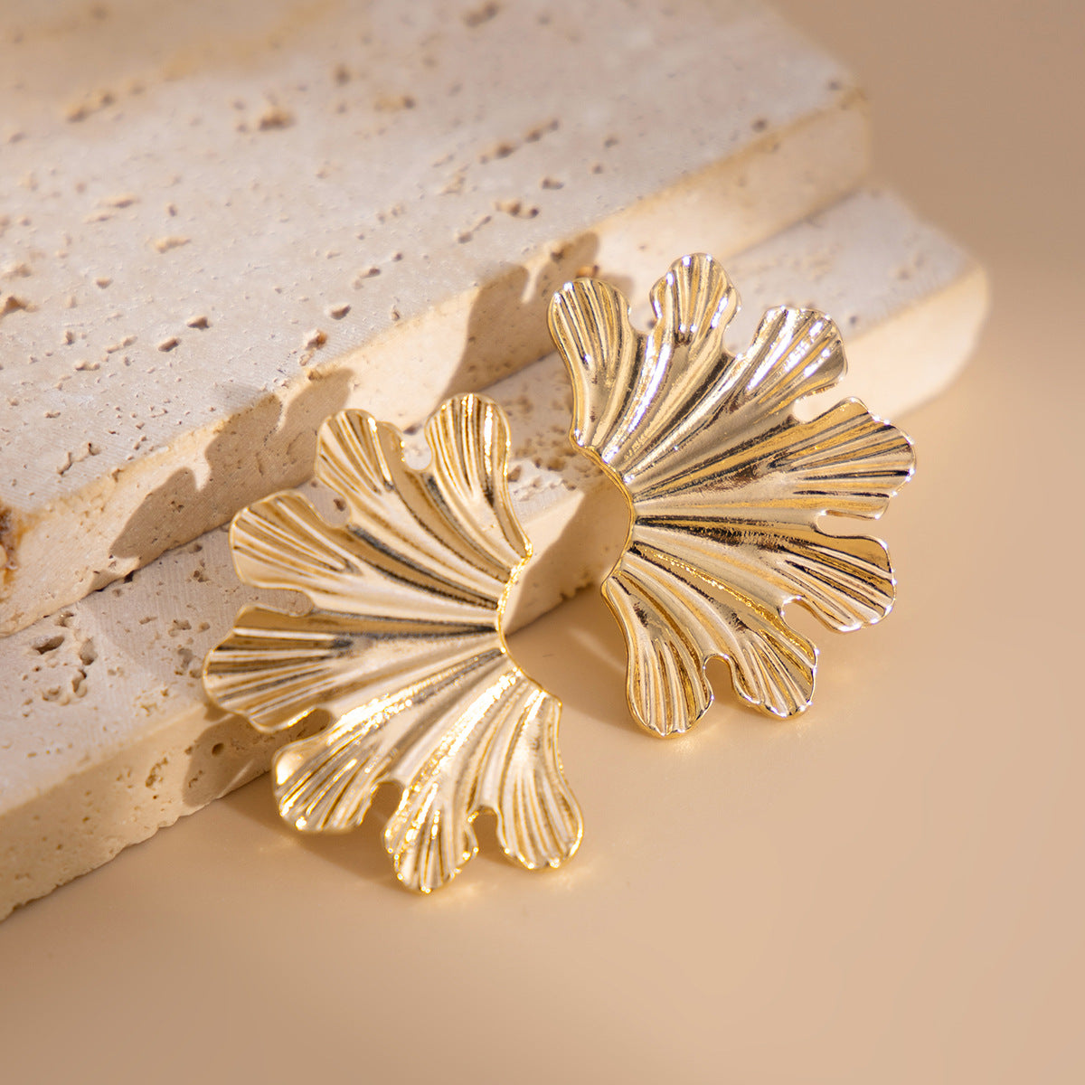 Planderful Vienna Verve Earrings – Exaggerated Asymmetrical Flower Design