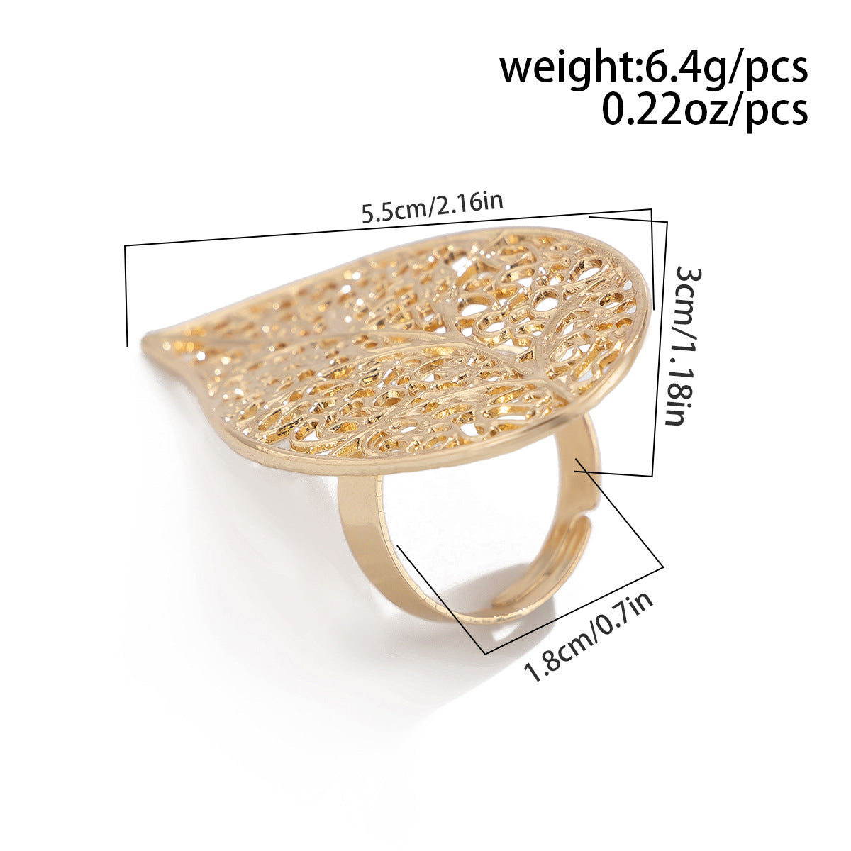 Planderful Vienna Verve Imitation Pearl Ring Open Wind Fold Metal Ring For Trendy Women And Gift Seekers