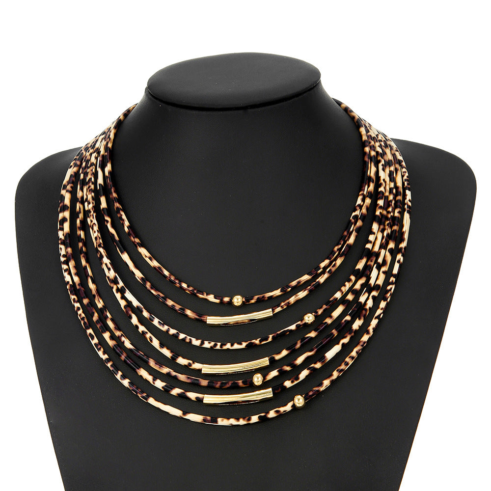 Planderful Savanna Rhythms Necklace – Stylish Multi-Layered Design