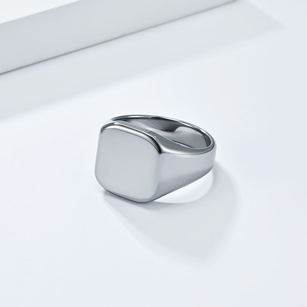 European and American Simple Personality Men's Tungsten Ring