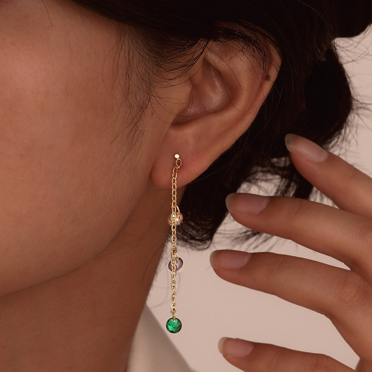 Stainless Steel Zircon Earrings