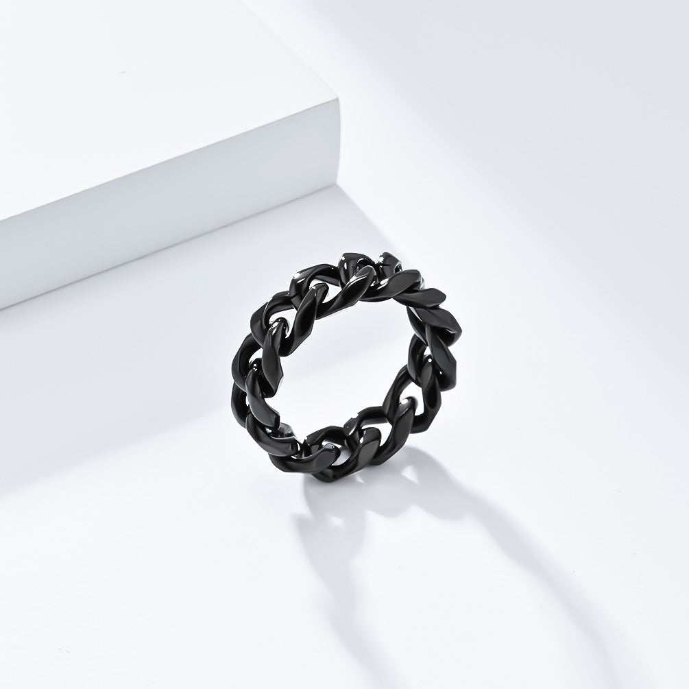 European And American High-End Stainless Steel Chain Ring