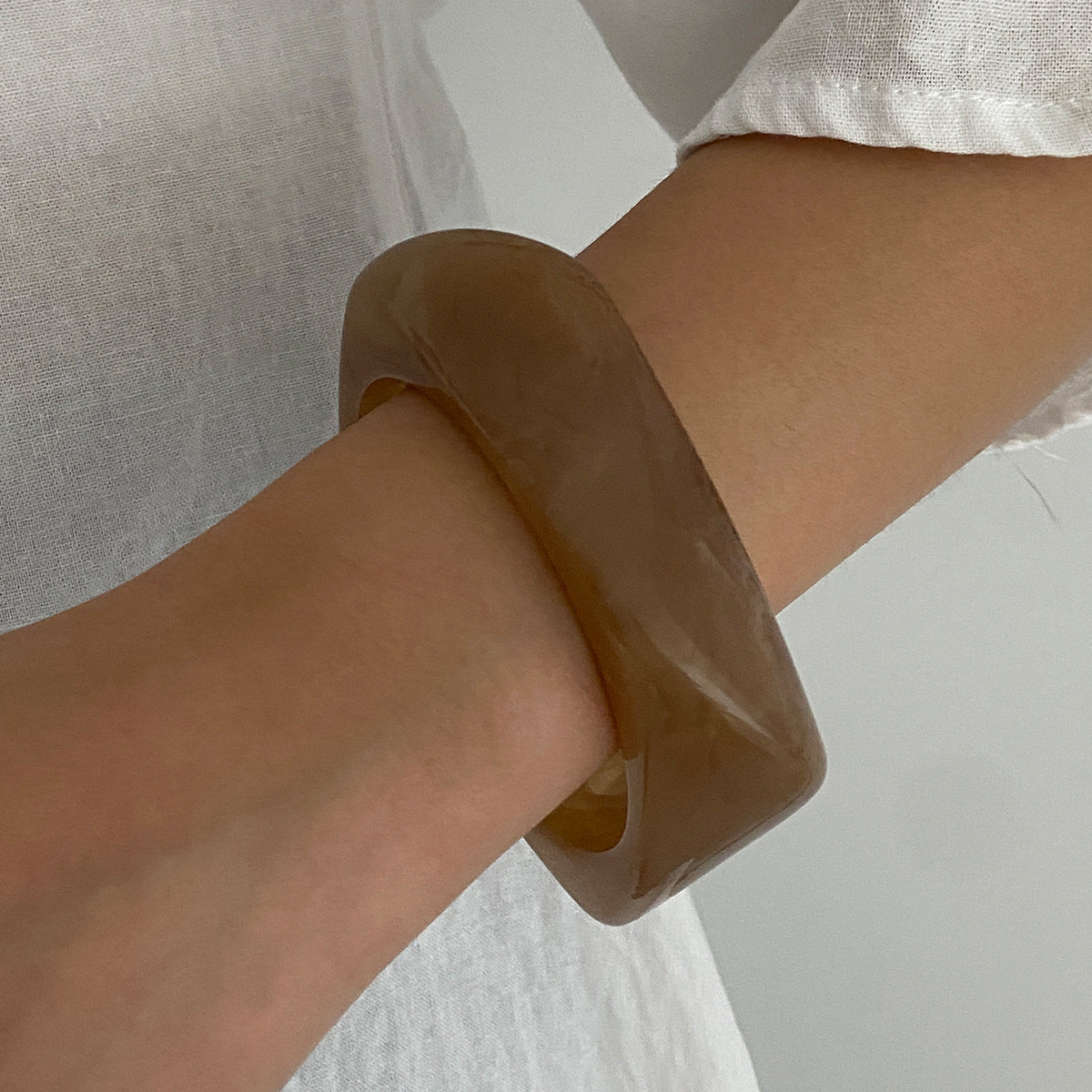 Stacked Smooth Bracelet Irregular Color Smudged Bracelet