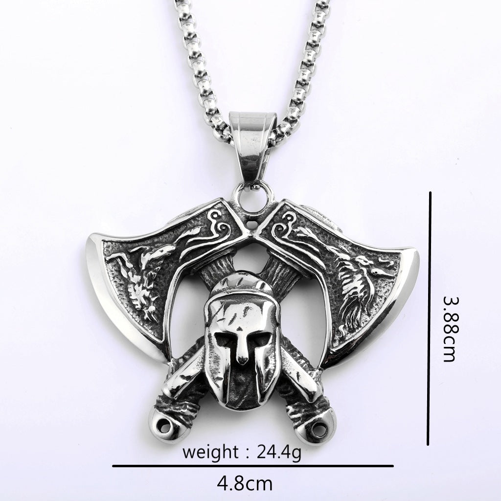 Punk Mask Stainless Steel Pendant Necklace