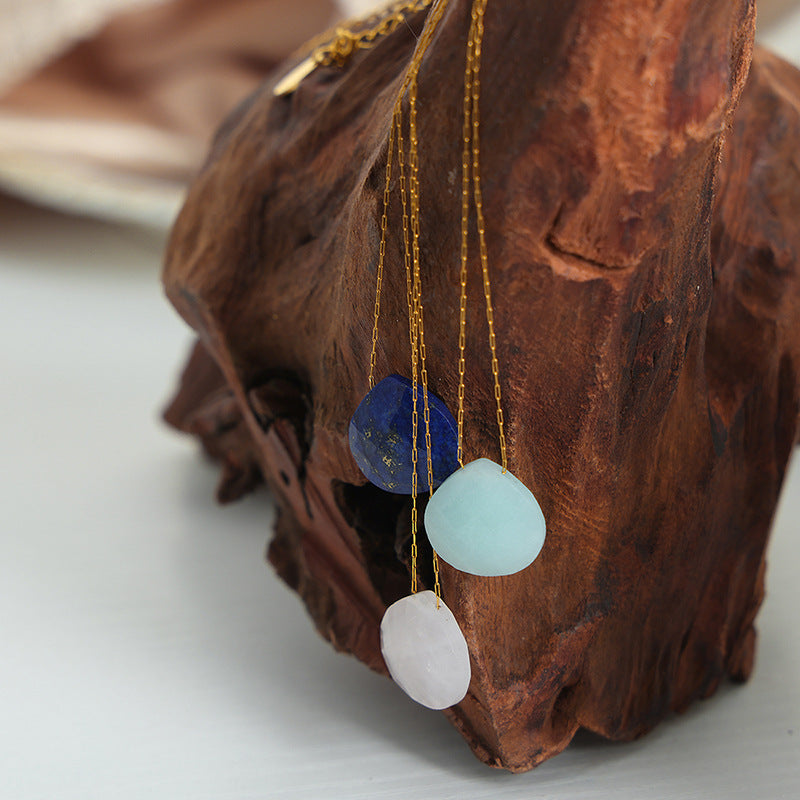 Natural Stone Drop Pendant Necklace - Unique High-Quality Design