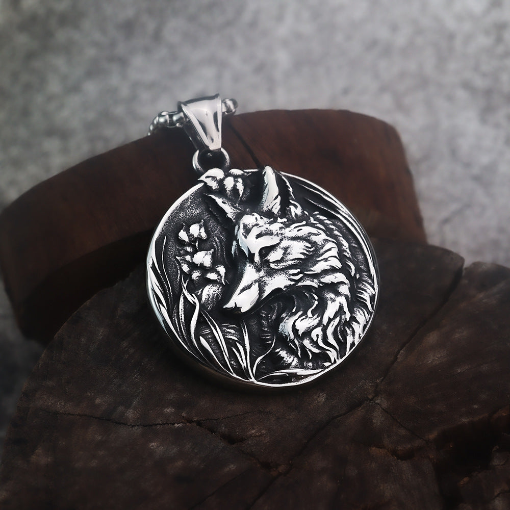 Europe and The United States Hot Selling Retro Wolf Head Pendant Jewelry for Men