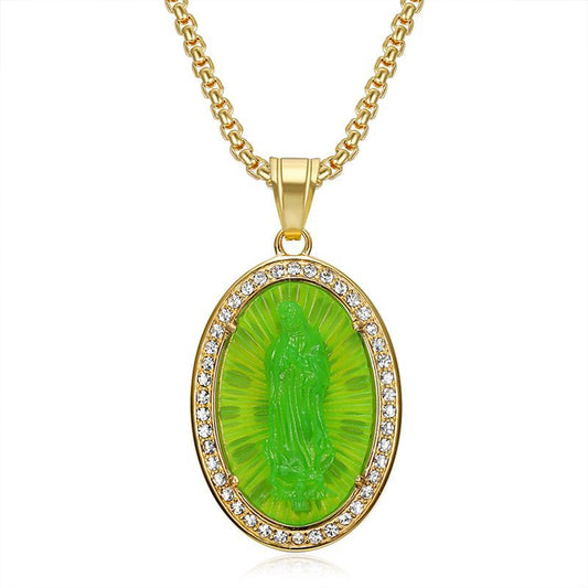 Stainless Steel Necklace – Elegant Virgin Mary Pendant