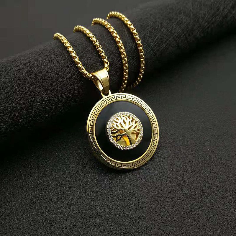 Zircon Necklace – Elegant Gold Plated Tree Of Life Pendant With Sparkling Cubic Zirconia Accents