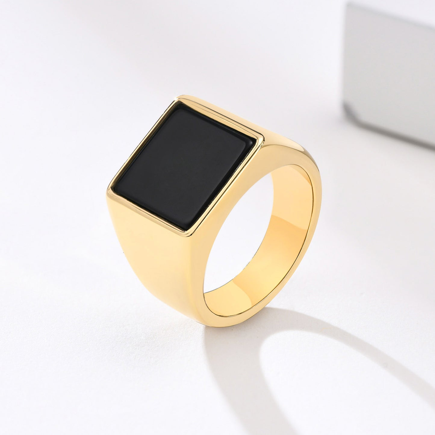 Jewelry Stainless Steel Epoxy Geometric Ring for Men