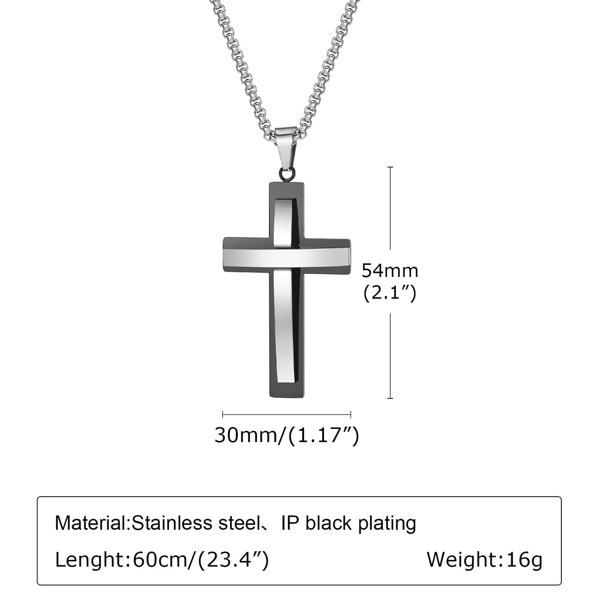 Cross Stainless Steel Necklace for Men