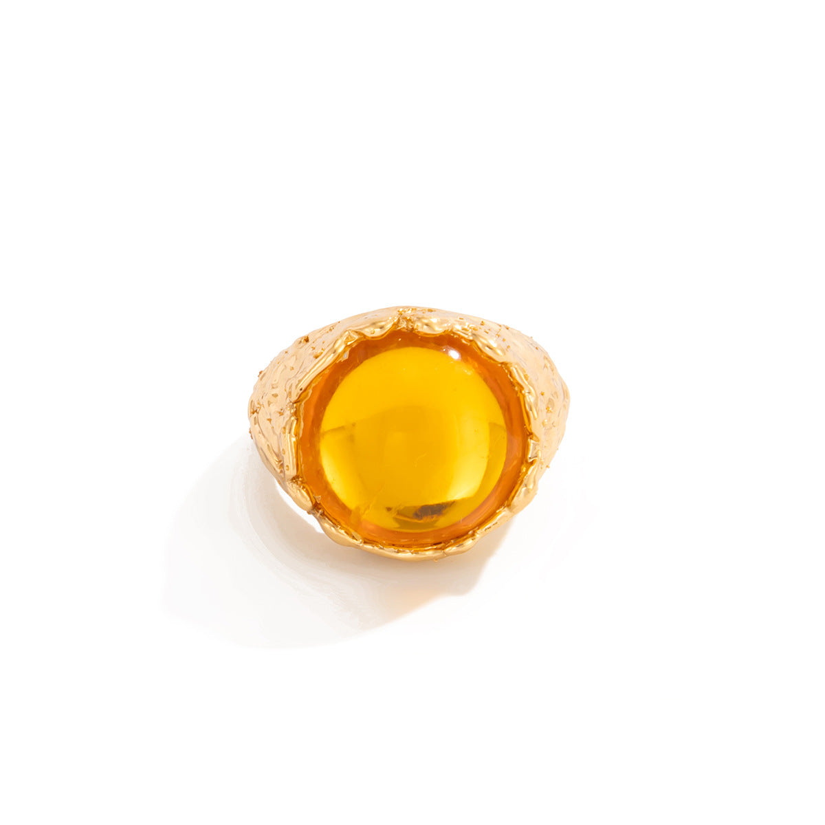 Planderful Vienna Verve Round Stone Ring For Women, Retro Vintage Statement Jewelry