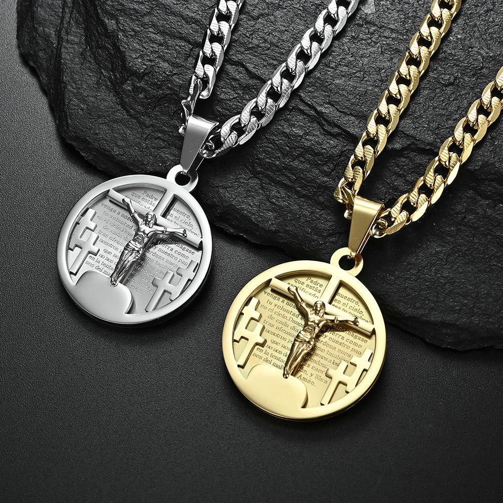 European And American Style Hiphop Exaggerated Cross Necklace