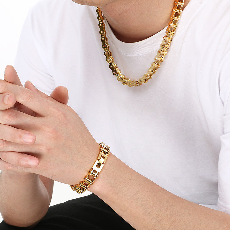 Planderful Personalized Bicycle Chain Necklace For Men
