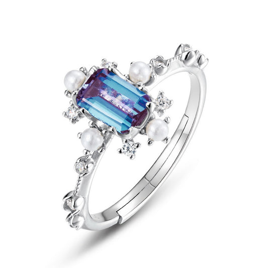 Planderful Classic Lab-Grown Alexandrite Sterling Silver Ring