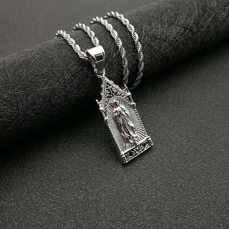 Steel Necklace – Elegant Maria Pendant Necklace