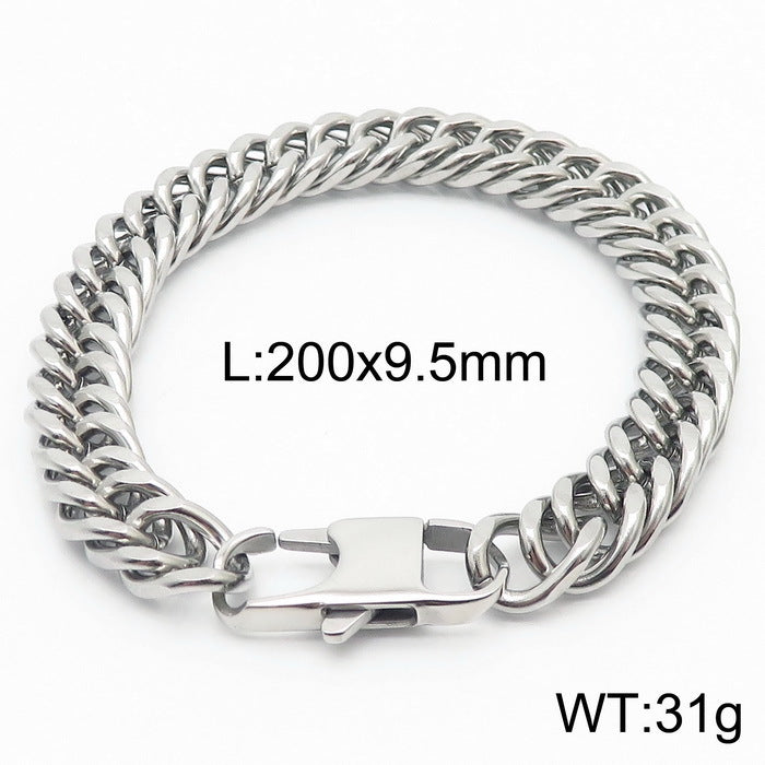 Niche Design – Men's Dancing – Neutral Titanium Steel Cuban Chain Bracelet