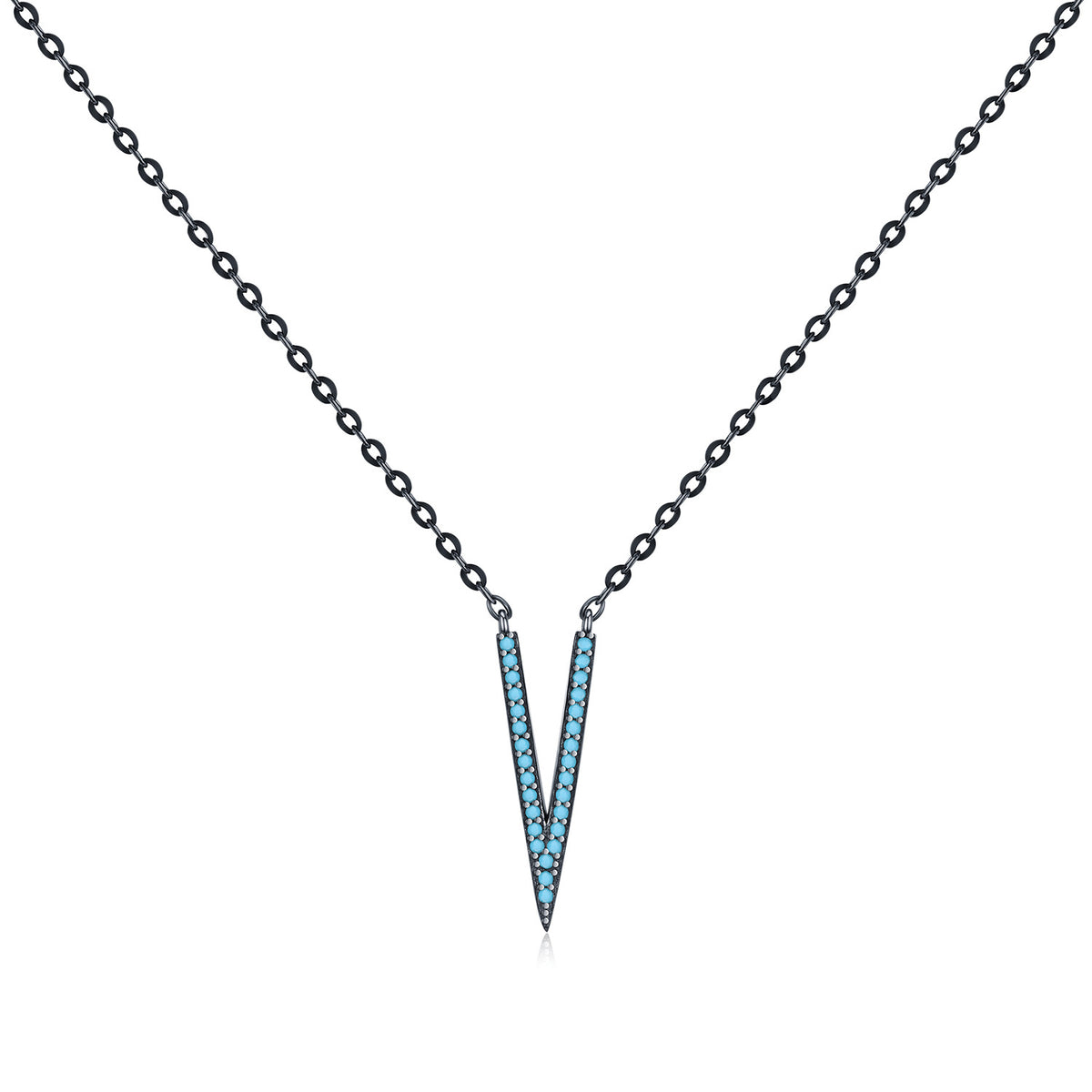 925 Sterling Silver V-Shape Necklace