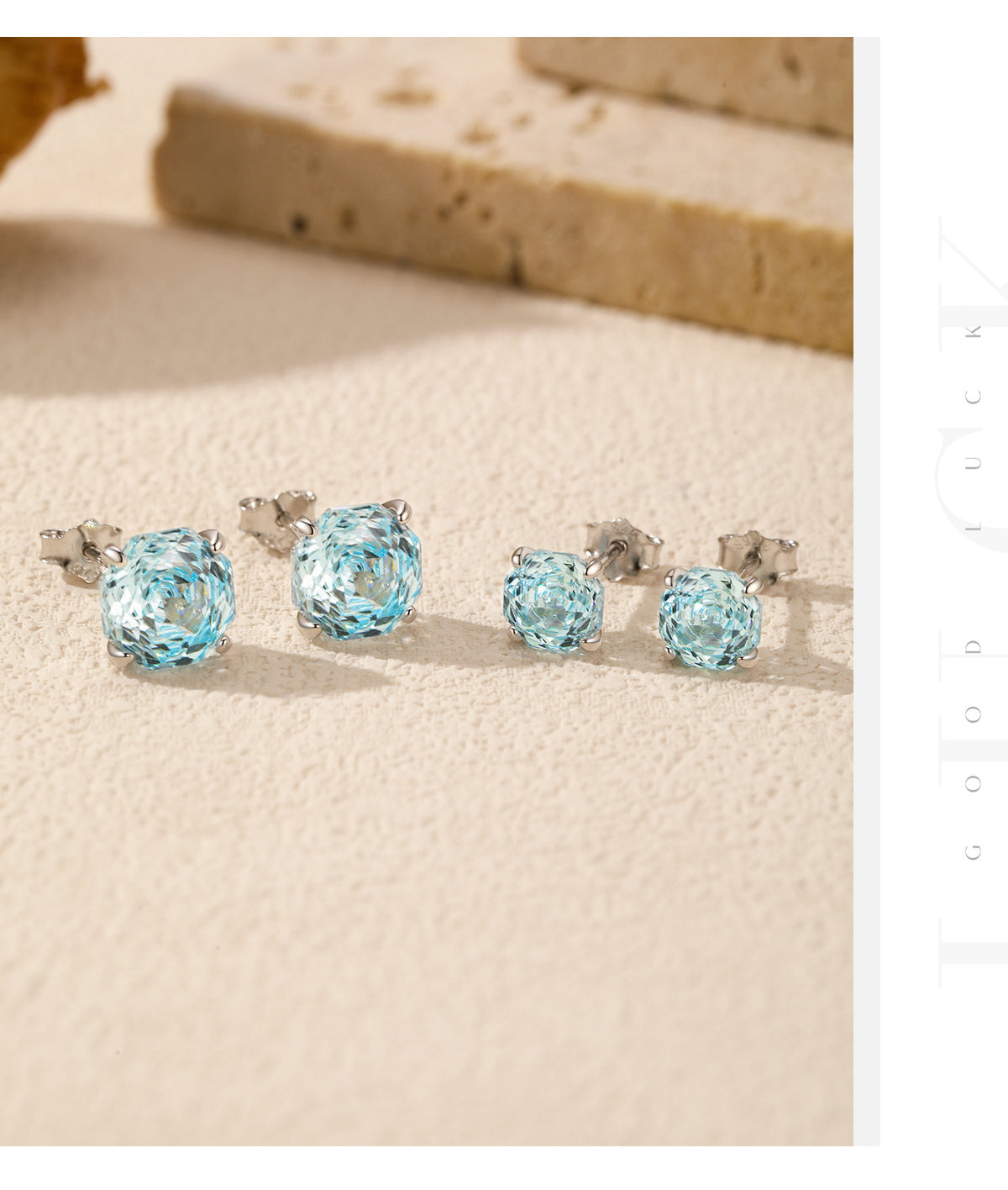 925 Sterling Silver Minimalist Rose-Cut Zircon Stud Earrings