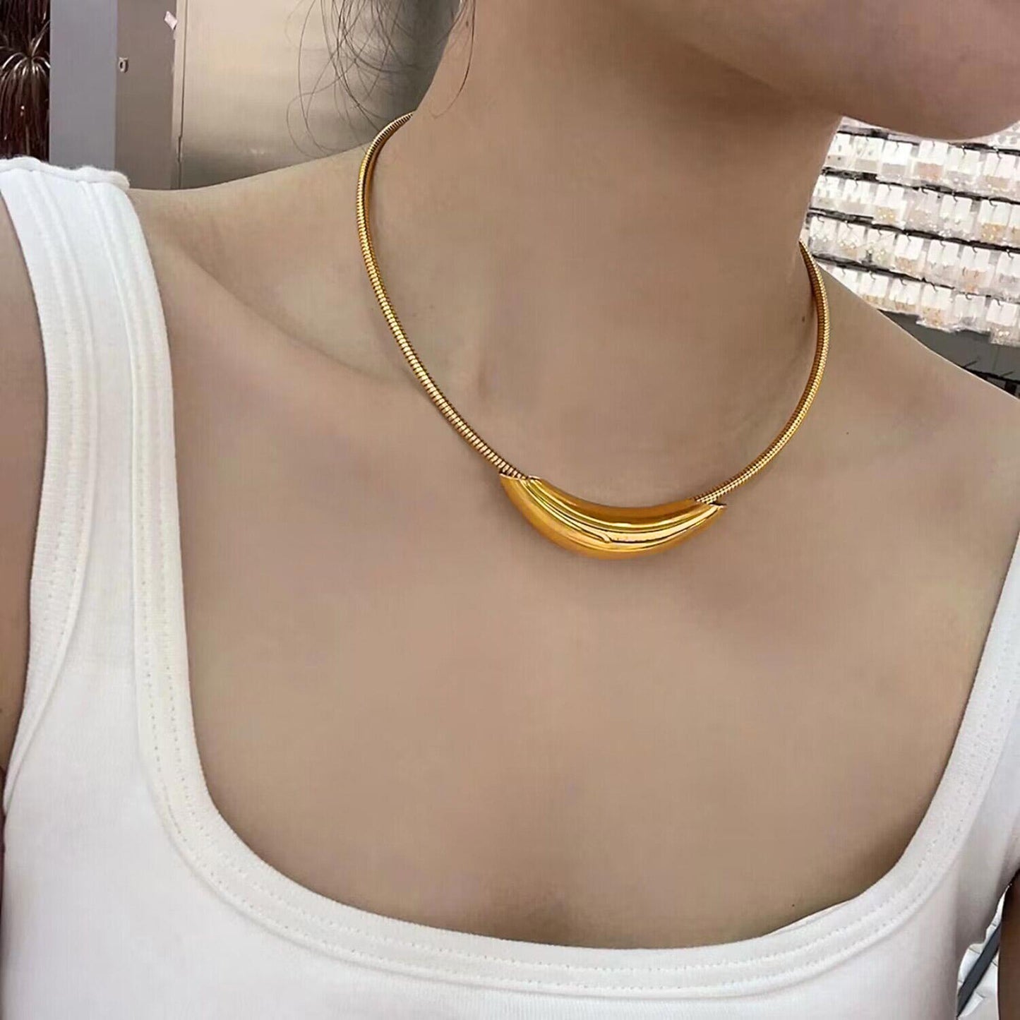 European And American Accessories Wholesale Fashion Gold Necklace