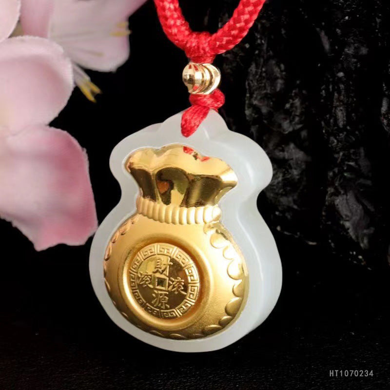 Hetian Jade Wealth Bag Pendant