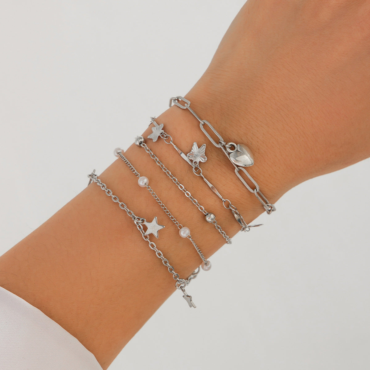 Planderful Pearl Bead Bracelet Vienna Verve Personalized Love Star Pendant For Women