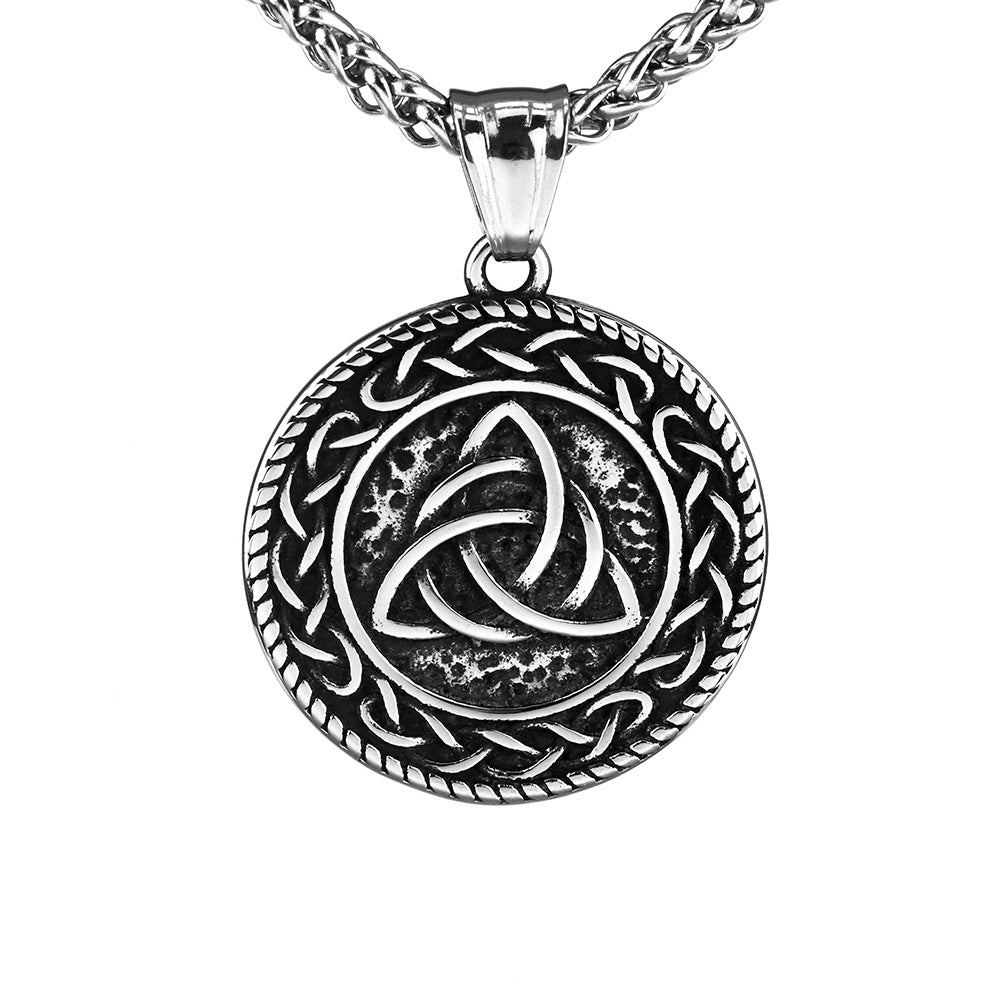 European And American Retro Men's Jewelry Stainless Steel Pendant Personalized Celtic Knot Necklace