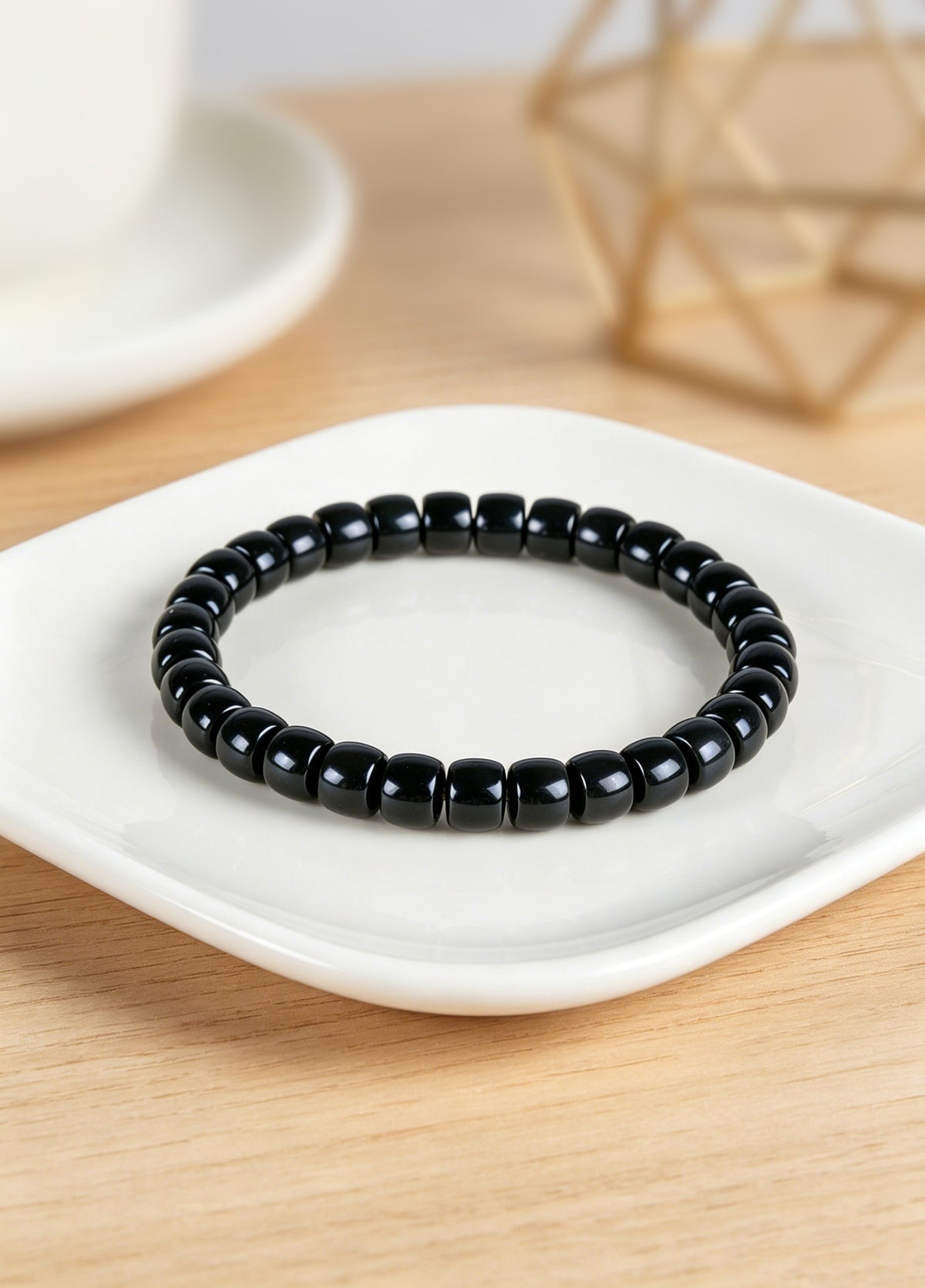 Obsidian Straight-Cut Bracelet