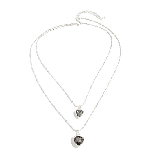 Double-Layer Pearl-Style Geometric Necklace