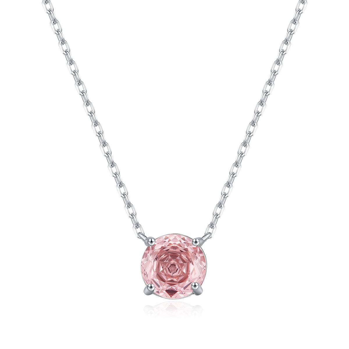 925 Sterling Silver Blush Pink Necklace