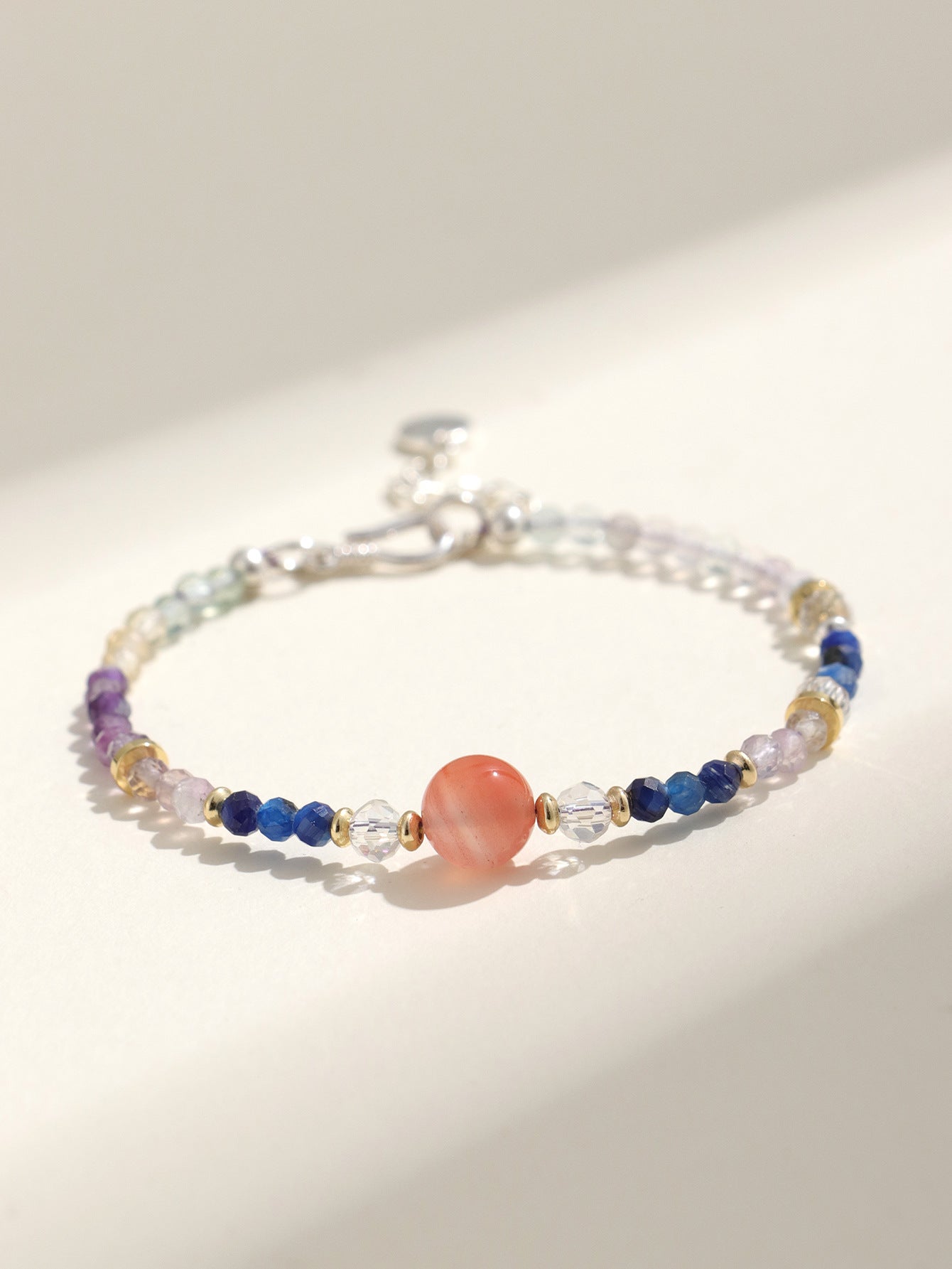Planderful Fortune's Favor Bracelet – Premium Aquamarine and Pink Crystal Design
