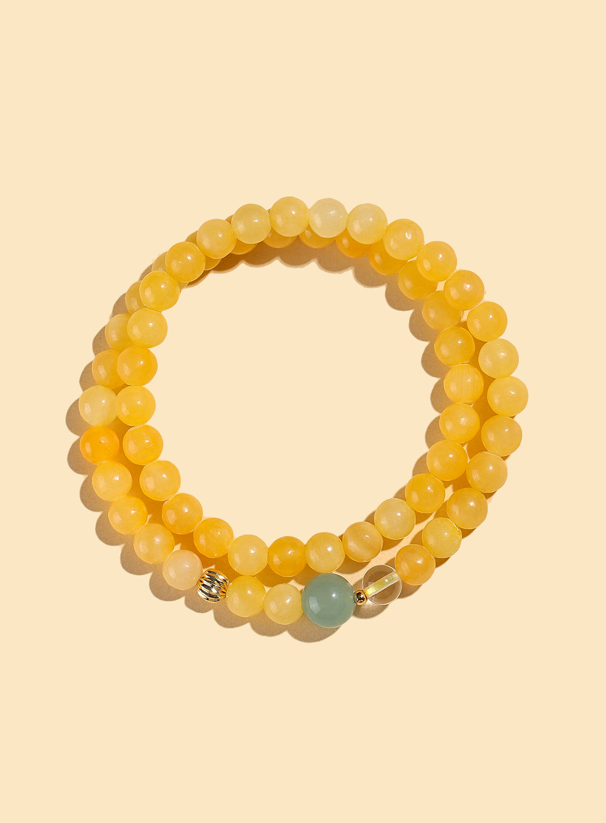 Topaz & Aventurine Double-Wrap Bracelet