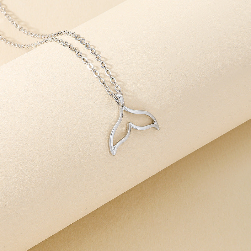 Planderful Vienna Verve Necklace – Stylish Metal Hollow Mermaid Tail Design