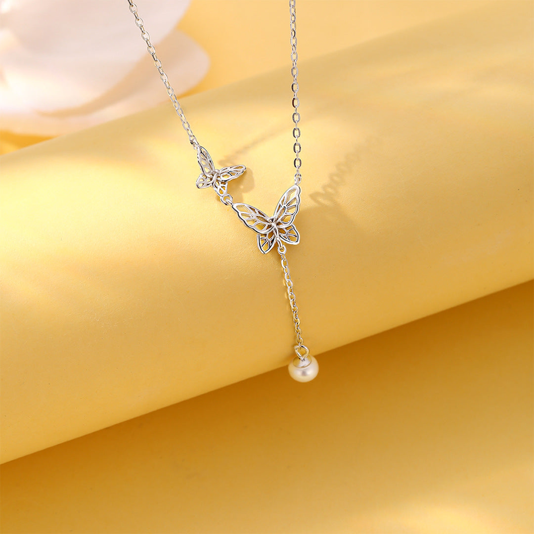 S925 Sterling Silver Butterfly Necklace